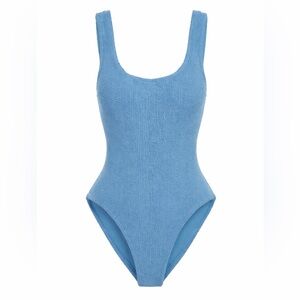 Hunza G square swimsuit OS in light blue